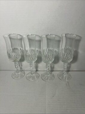 Schott Zwiesel Clear Cut-Pattern Crystal Goblets - Set of 4
